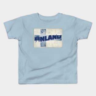 Finland vintage style retro souvenir Kids T-Shirt